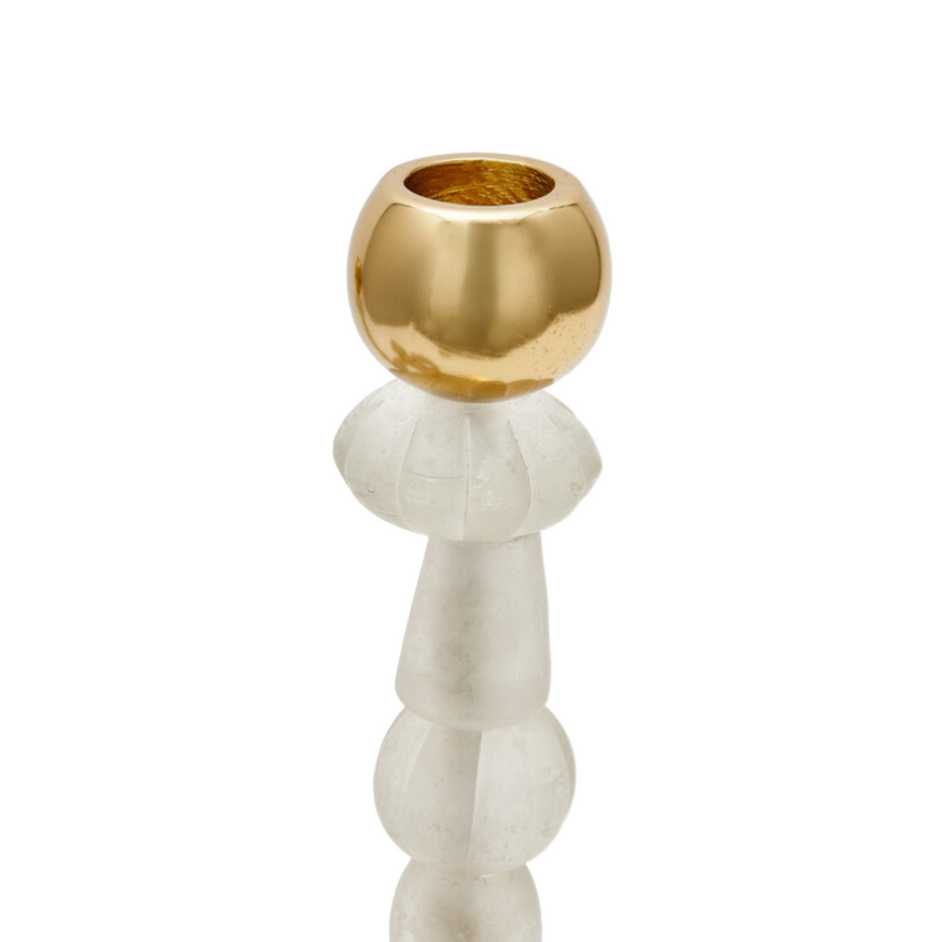 Beads metal candle holder