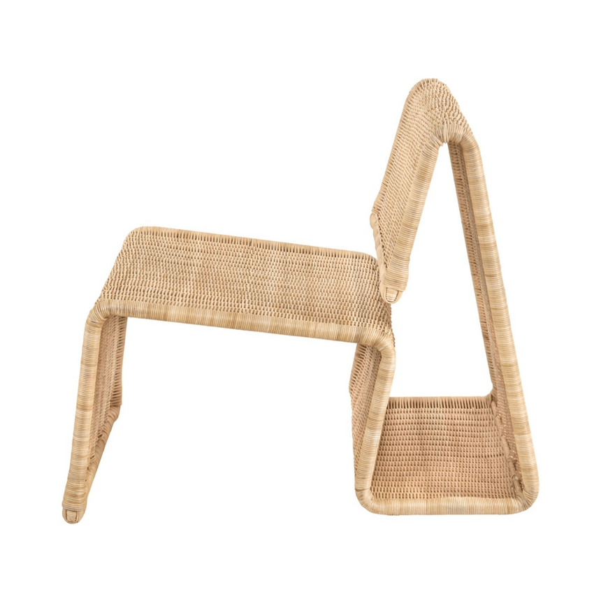 Ribbon rattan armchair