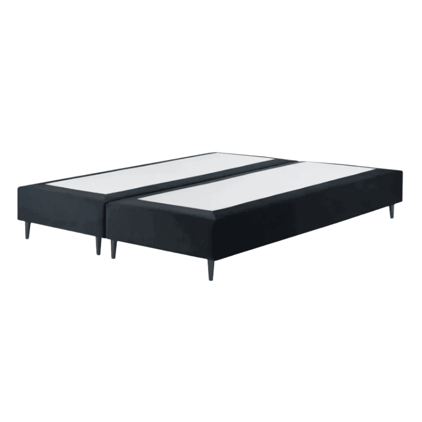 Whale bársony ágykeret 160x200 fekete lábbal