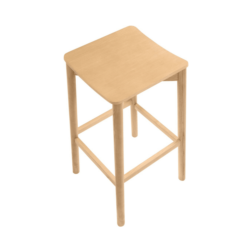 Mine wooden backless bar stool