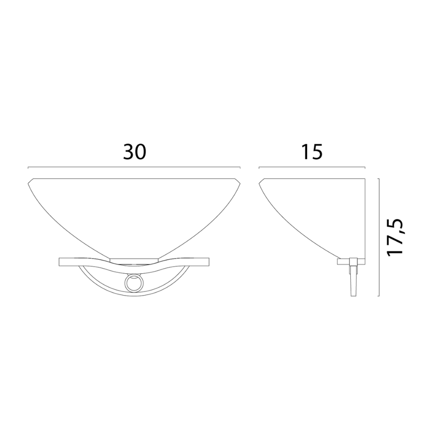 Bolzano gipsz falilámpa