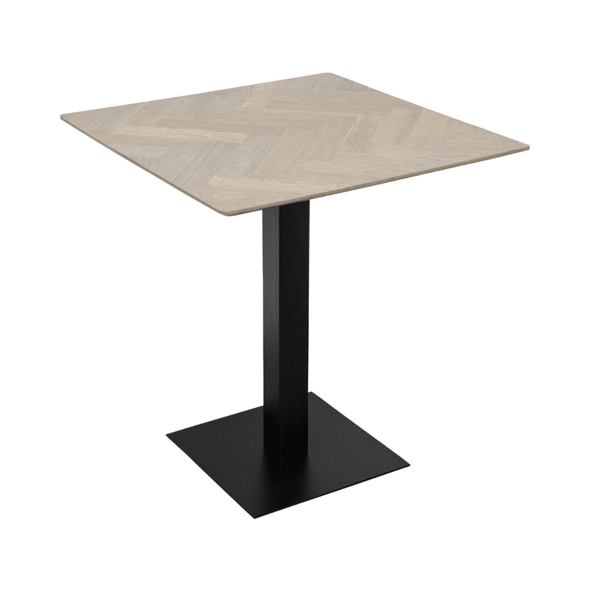 Herringbone wooden dining table 70x70