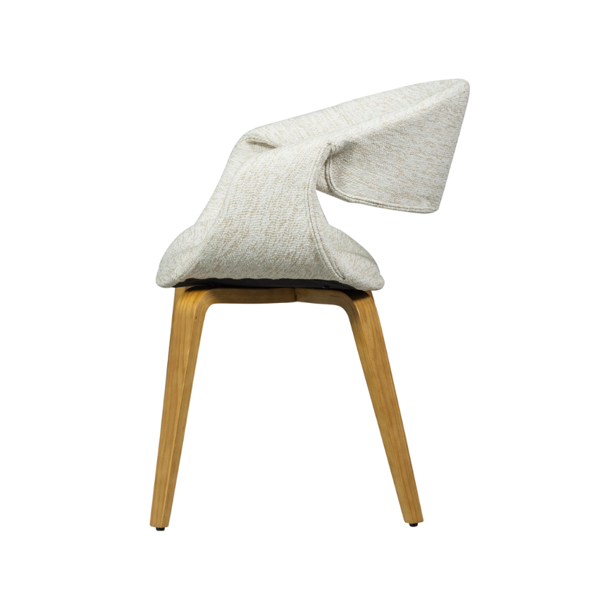 Yossi szövet szék natúr fa lábbal