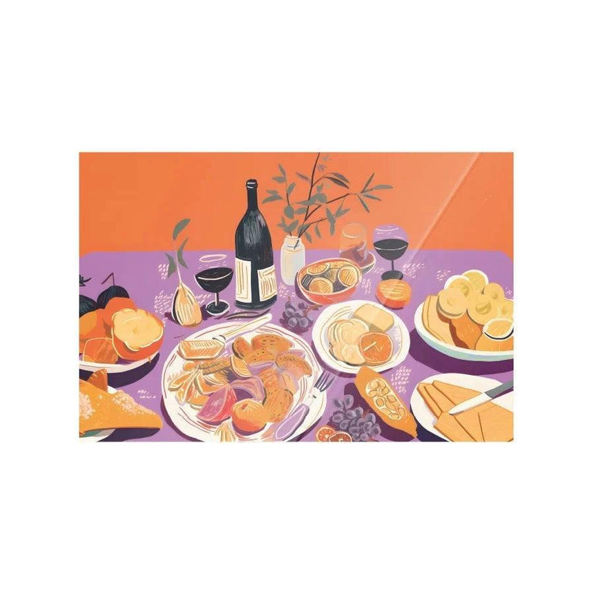 Burgundian Table design wall mural