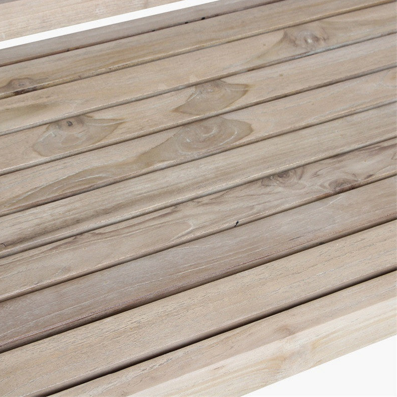 Boho wooden garden bench