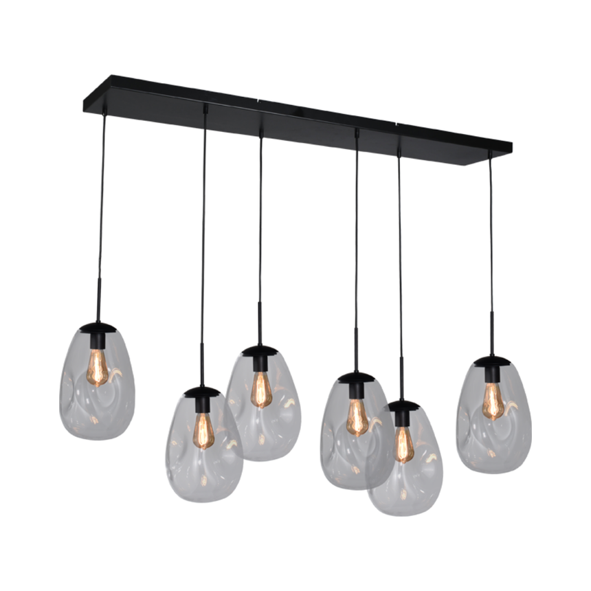 Lava 6 izzós átlátszó üveg függőlámpa