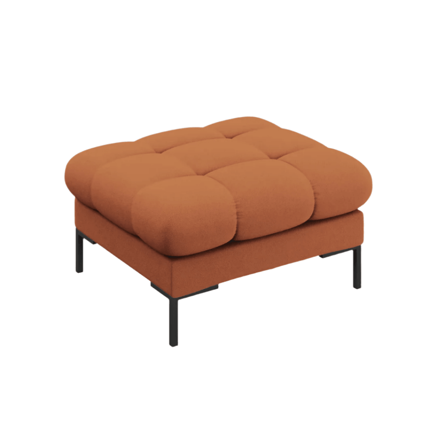 Mamaia fabric pouf with black legs