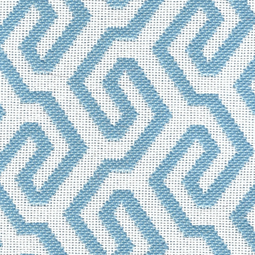 Patterned fabric 2-seater sun lounger