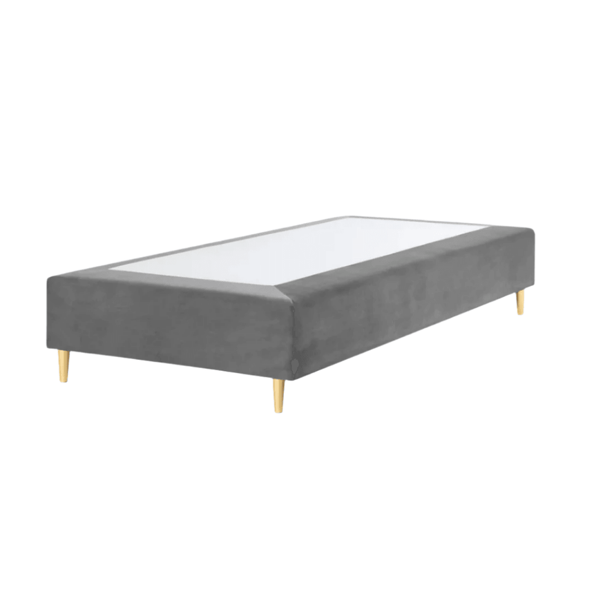 Whale velvet bed frame 90x200 with gold legs