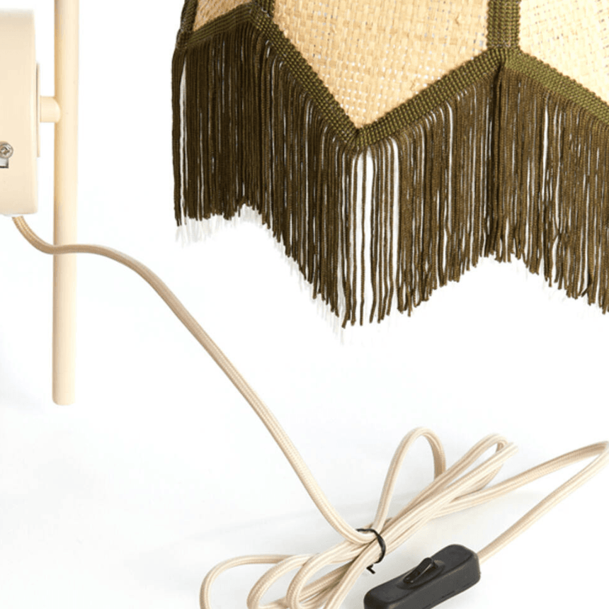 Sulina raffia wall lamp