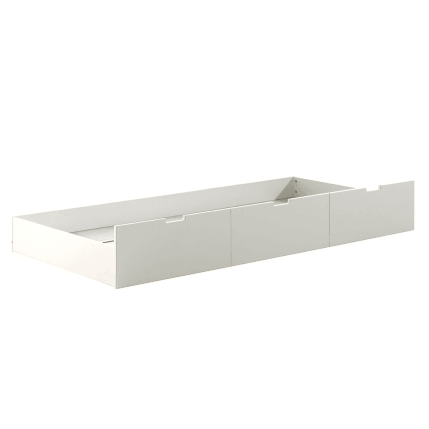 Margrit wooden raised children's bed, 90x200 with bed linen holder