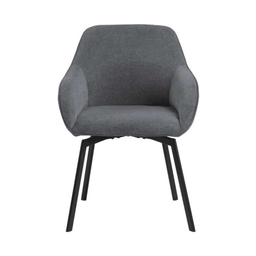 Clara chenille swivel chair
