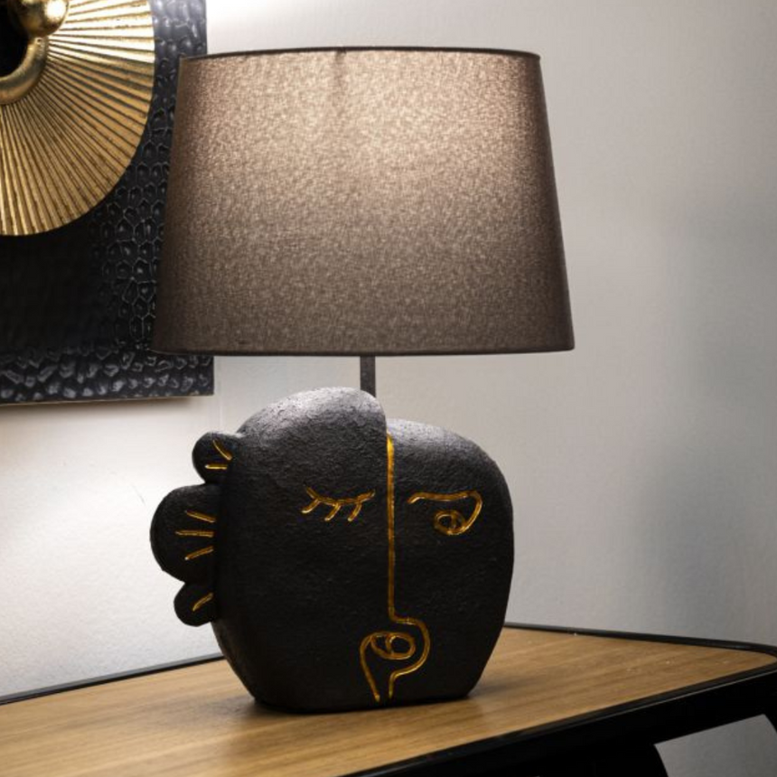 Monkey resin table lamp 34cm