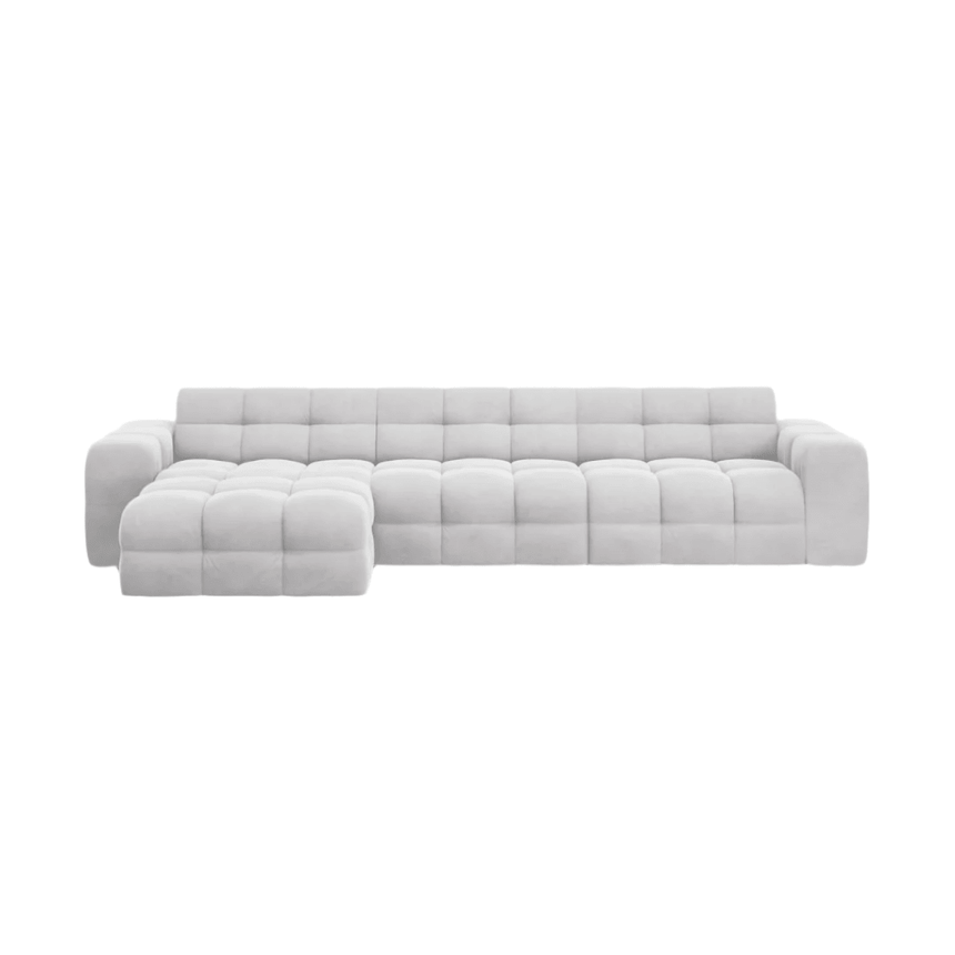 Kendal left velvet corner sofa 357x173