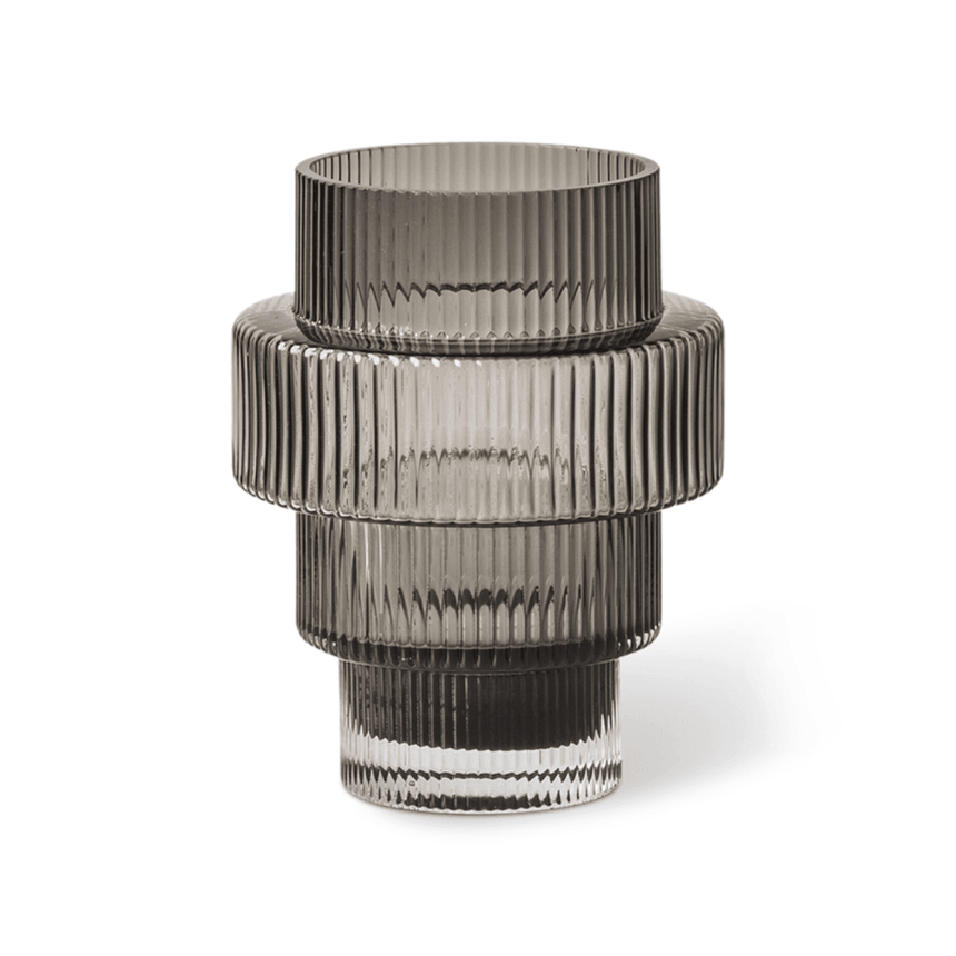 Steps glass candle holder