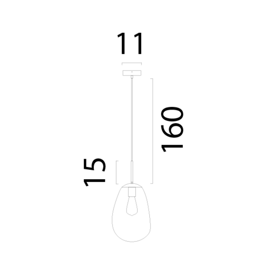 Lava átlátszó üveg függőlámpa