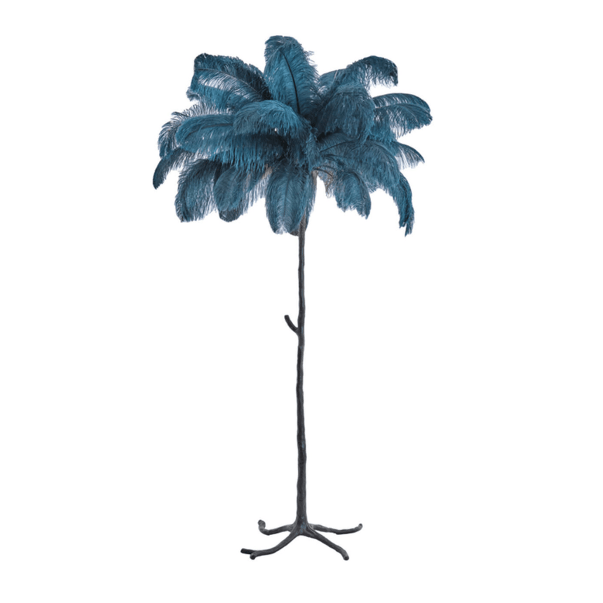 Feather floor lamp