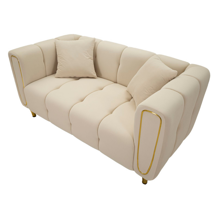 Alma 2-seater velvet sofa