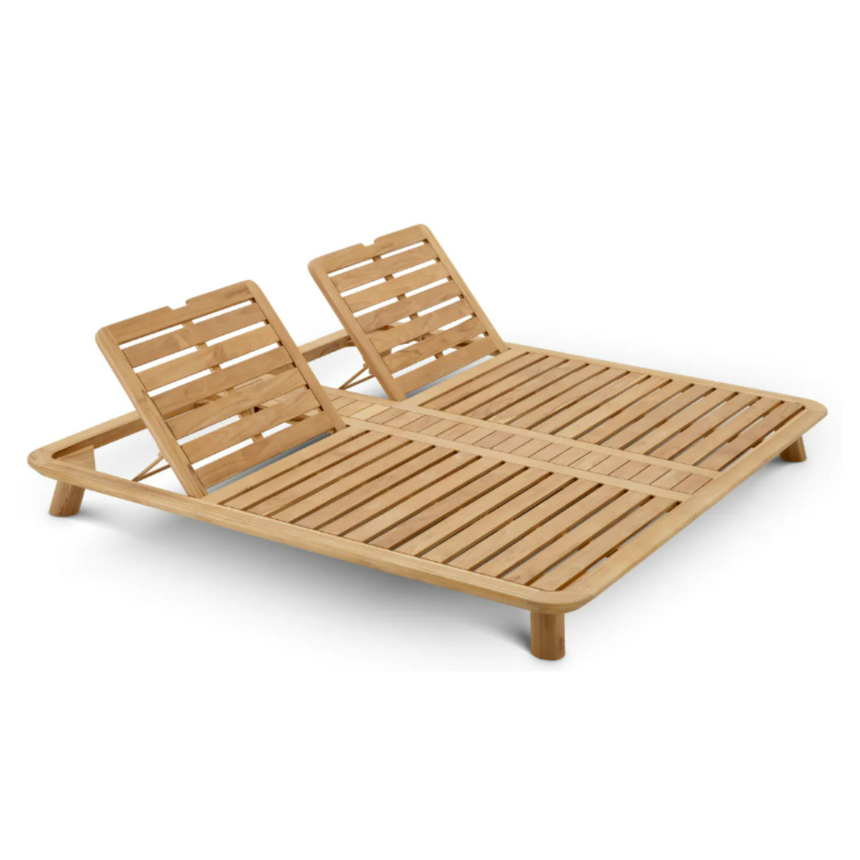 Weston wooden double sun lounger