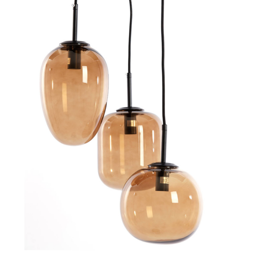 Mezza üveg függőlámpa 5 izzó