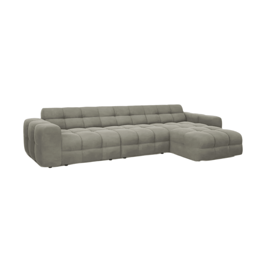 Kendal right-hand velvet corner sofa 357x173