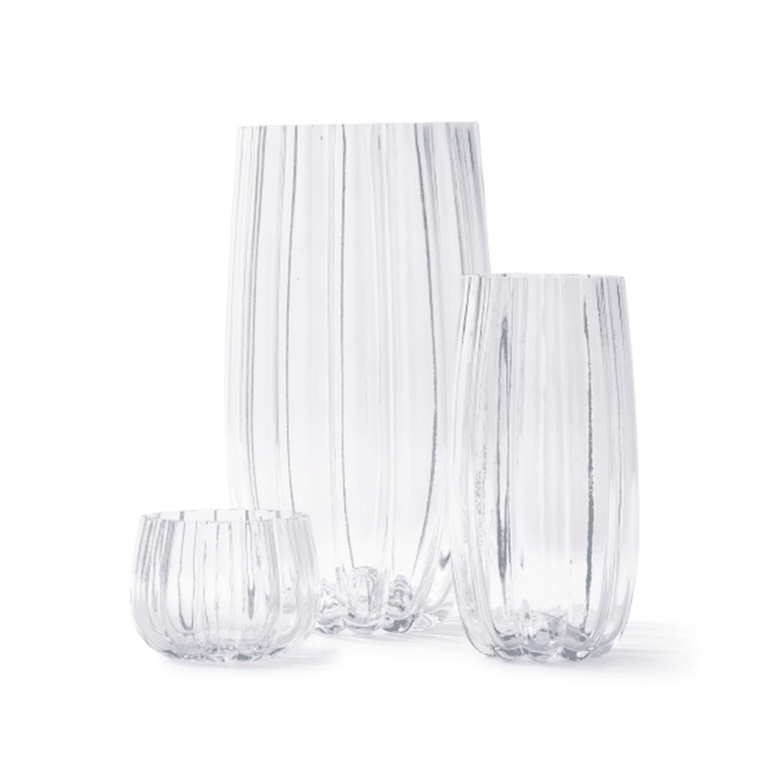 Melon glass candle holder