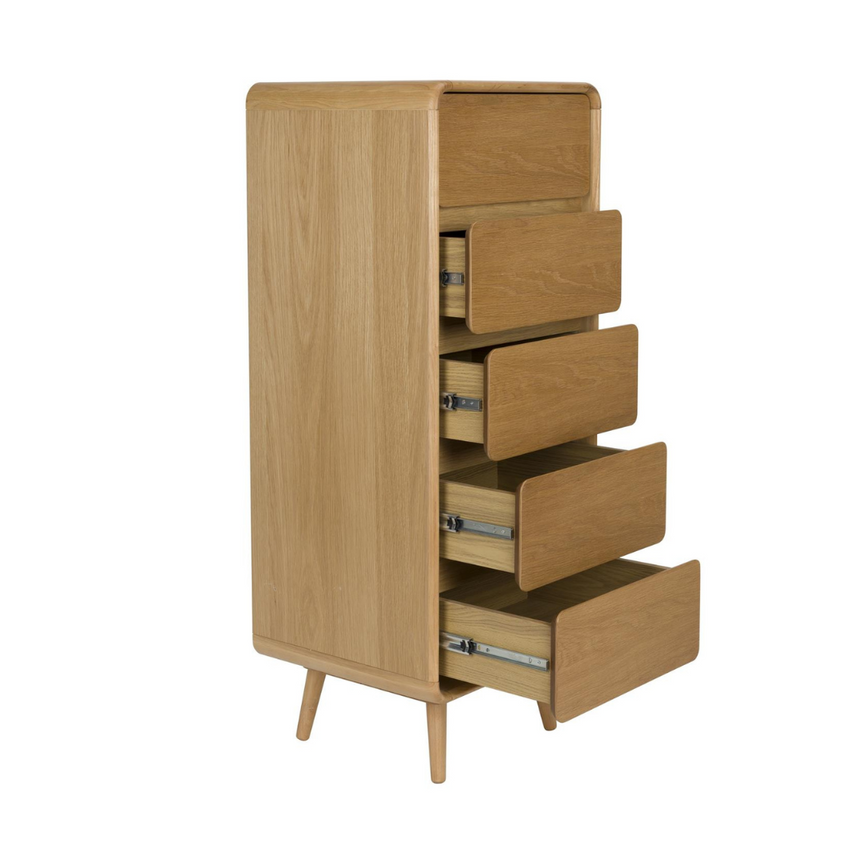 Rise wooden chest of drawers