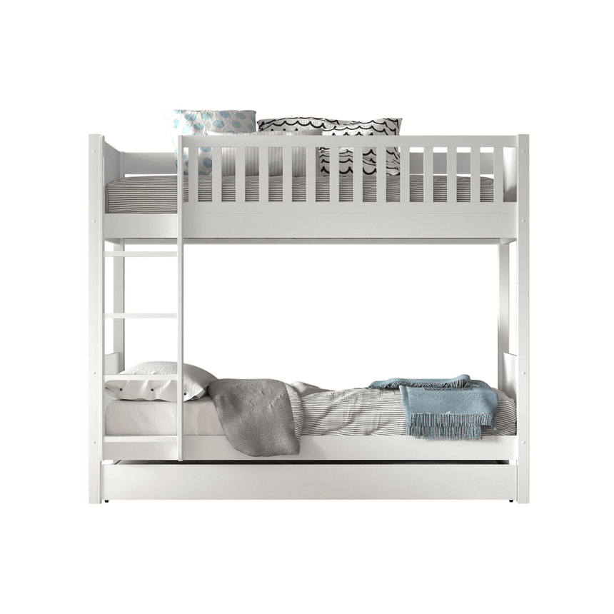 Scott 94RB wooden bunk bed for children, 90x200 with bed linen holder