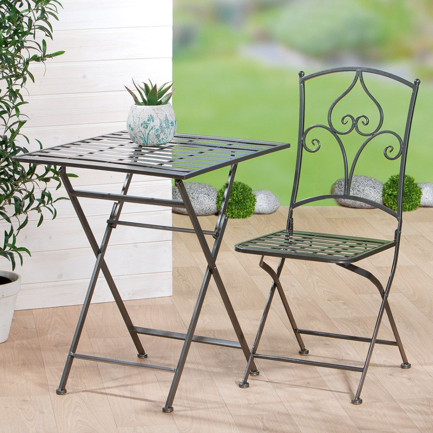 Stripes fém kerti bisztró szett