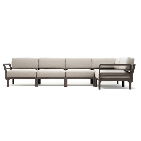 Nardi Maximo 5-seater fabric garden sofa with terra frame