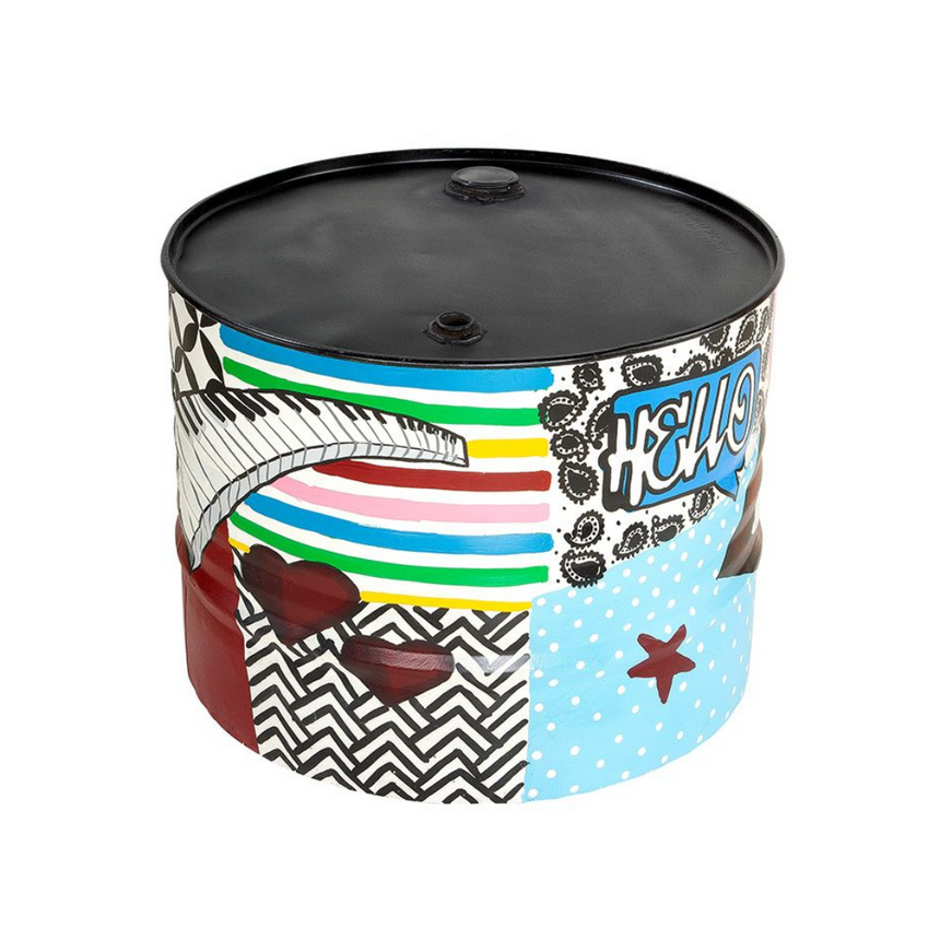 Graffiti metal coffee table