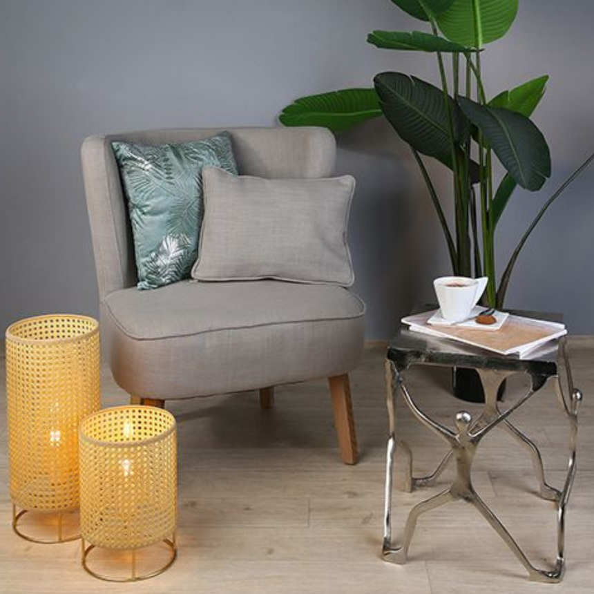 Square metal storage table
