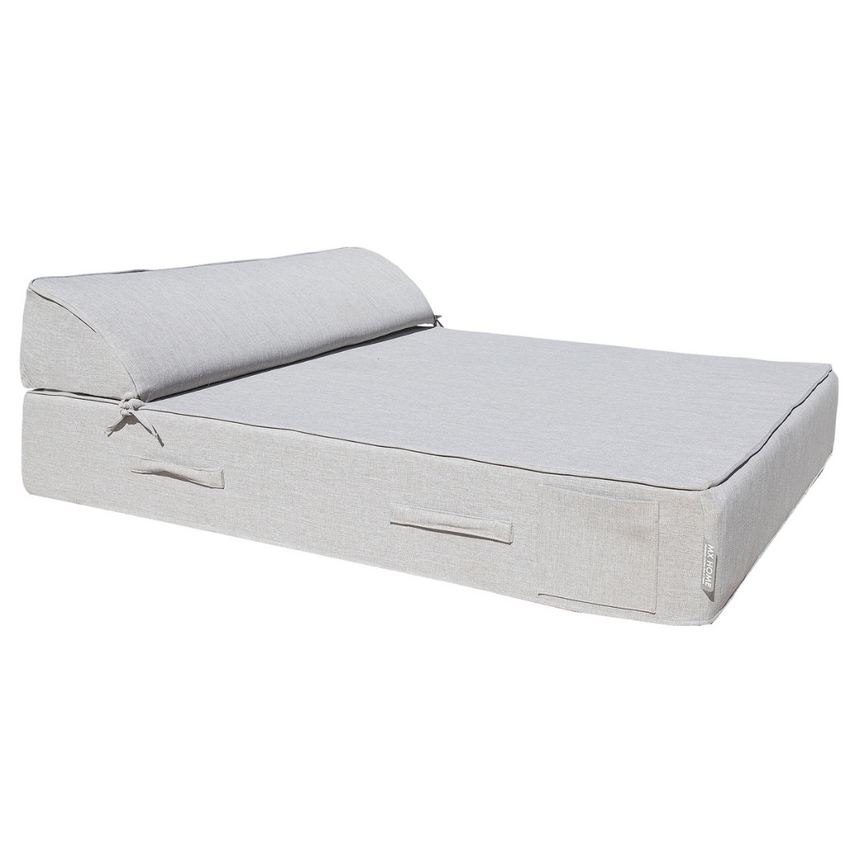 Lenvászon hatású szövet 2 személyes napozóágy