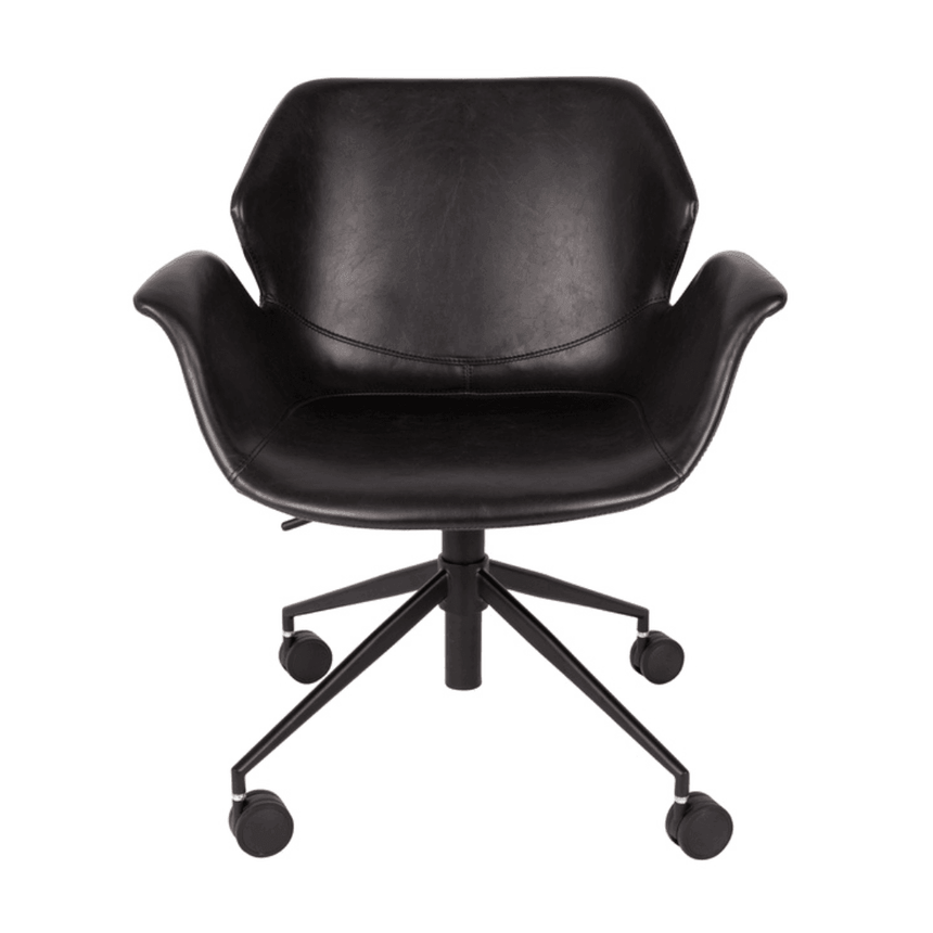 Nikki textile leather rolling chair