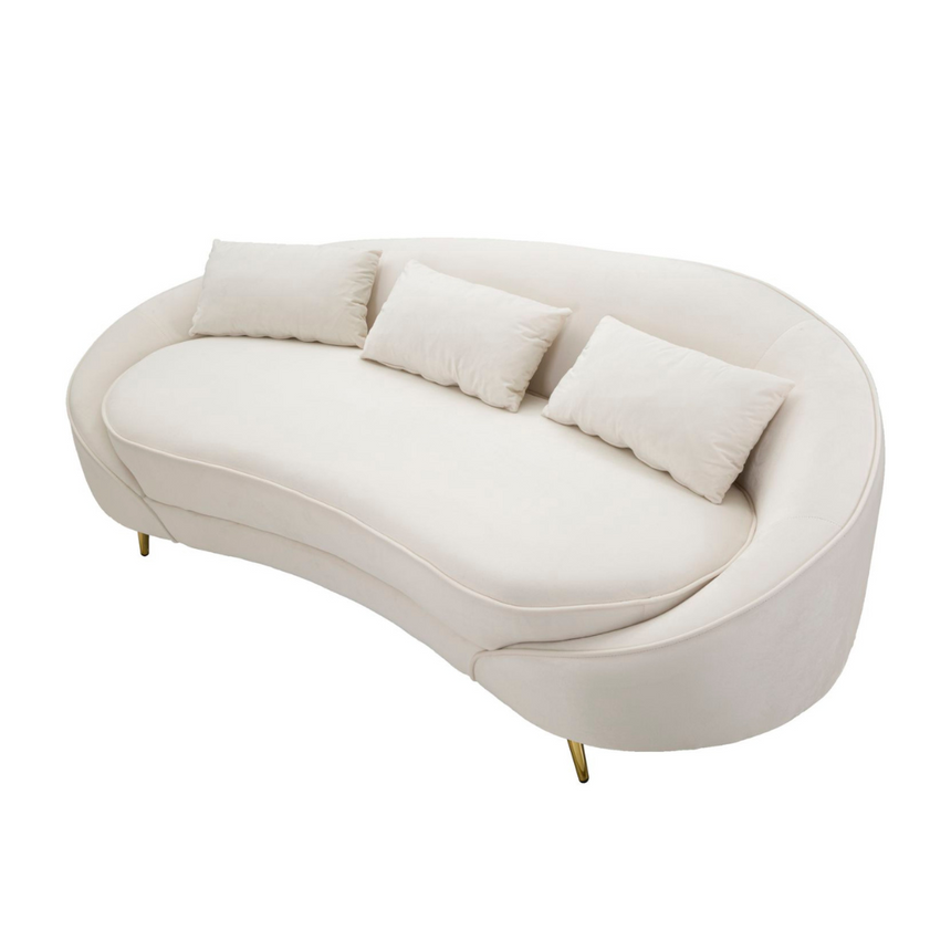 Oslo 3-seater velvet sofa