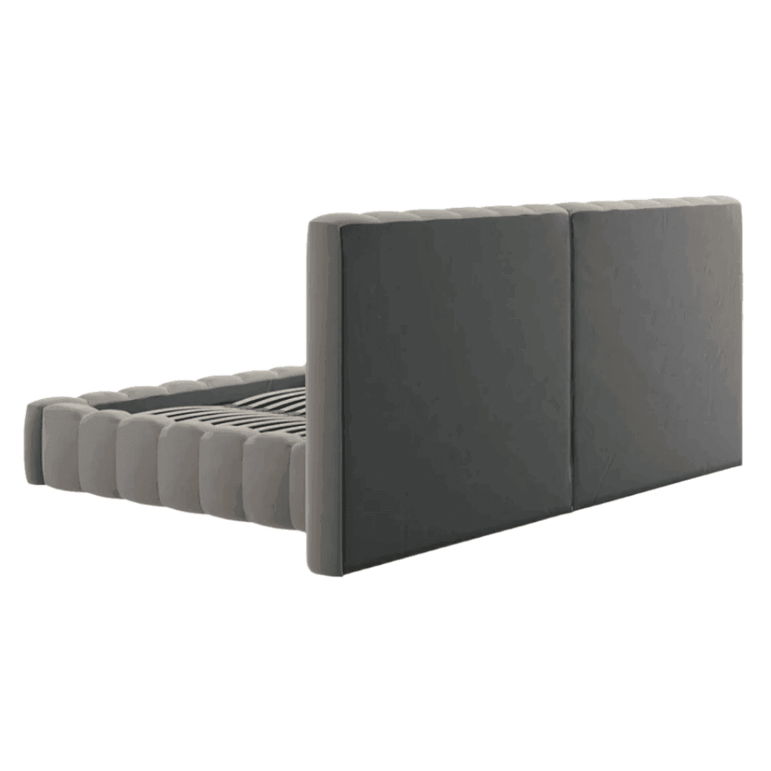 Kelp wide velvet bed frame 140x200