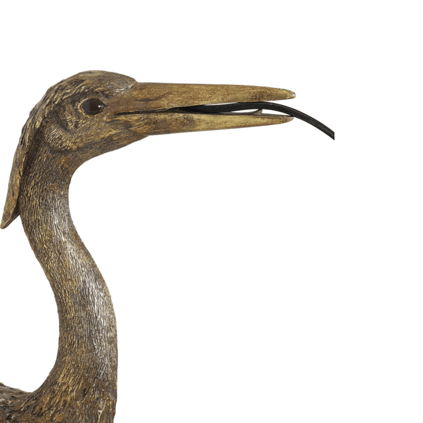 Crane resin wall lamp