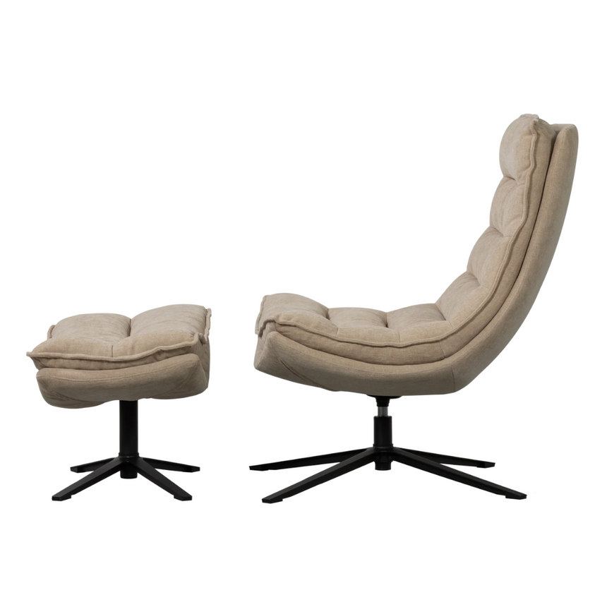 Kube szövet forgó fotel lábtartóval