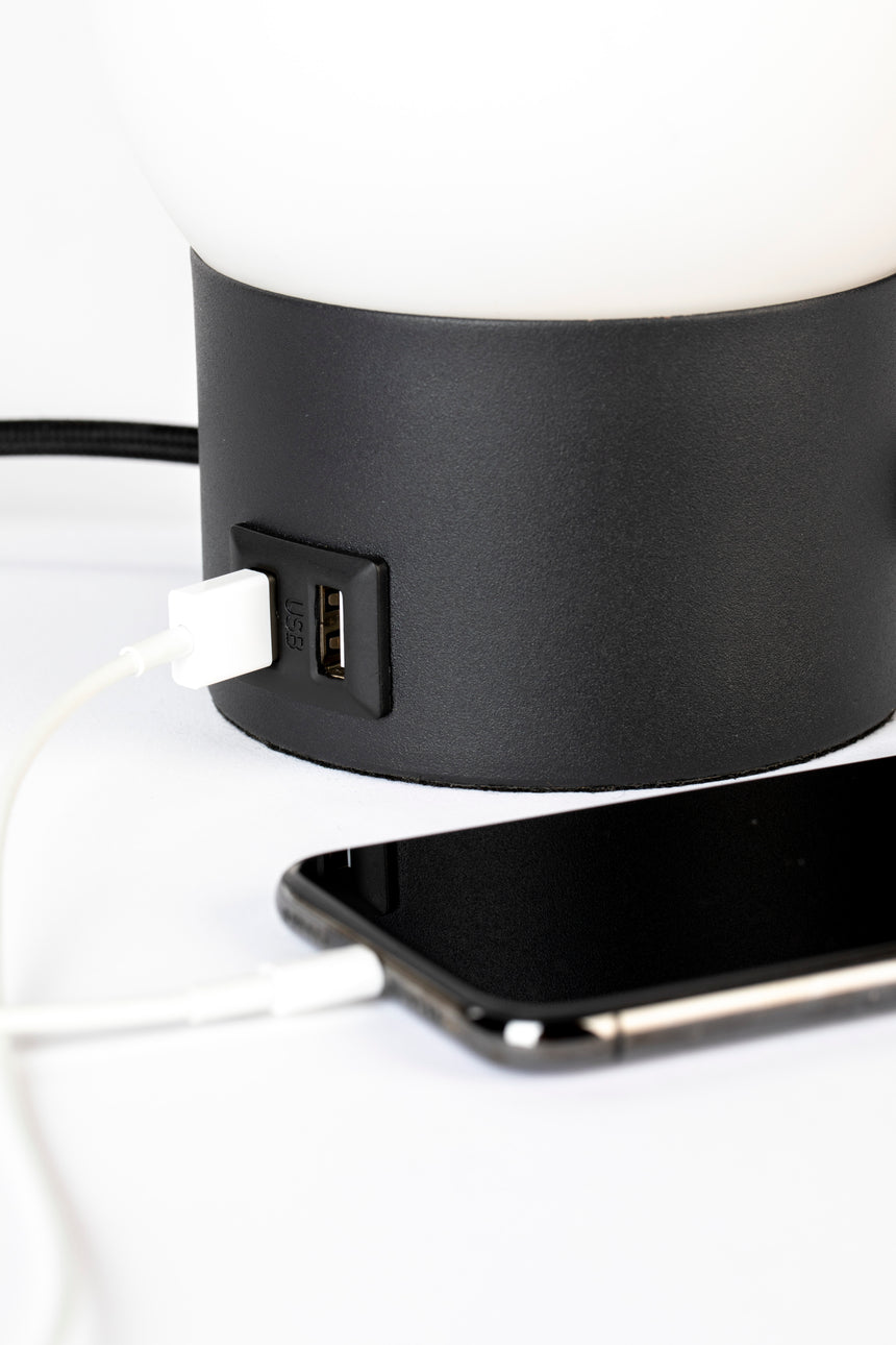 Urban charger üveg asztali lámpa