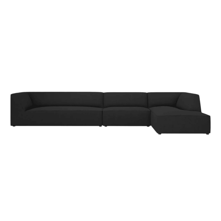 Ruby jobbos szövet sarokkanapé 366x180