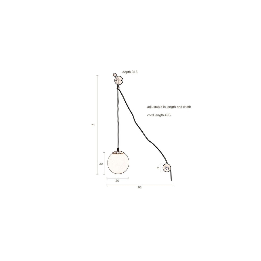 Bulan fém falilámpa-4