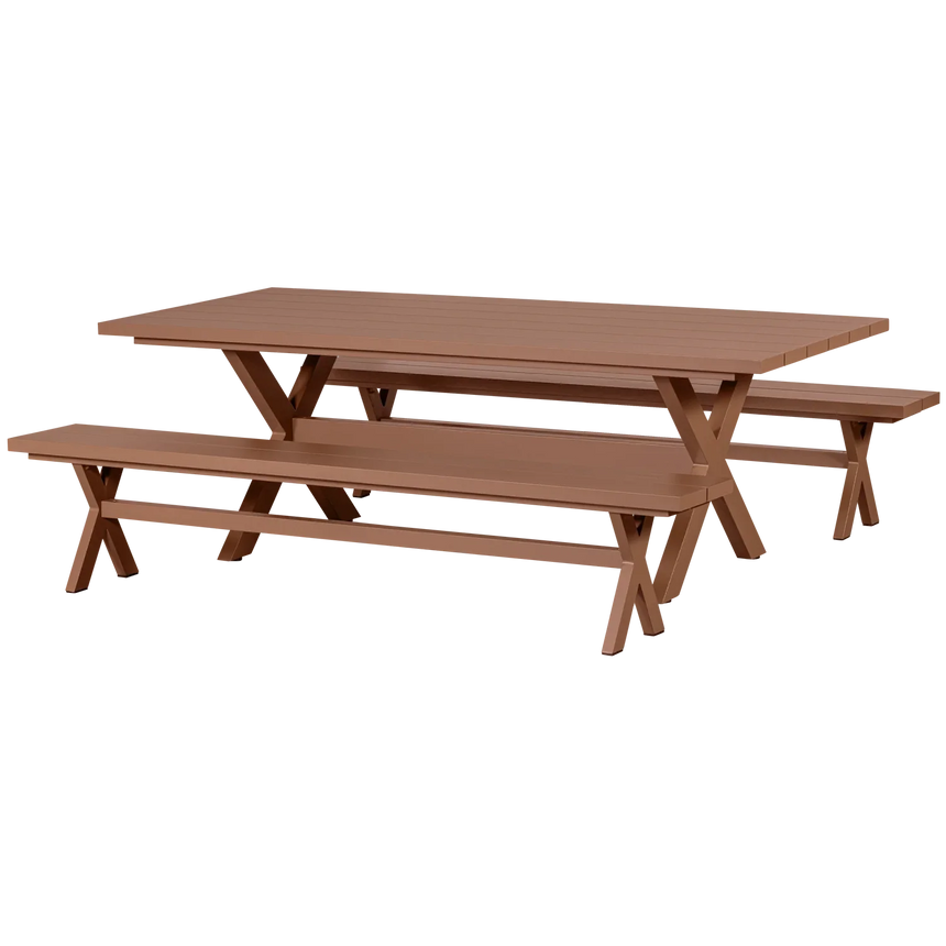 Delta fém kerti asztal 220x100
