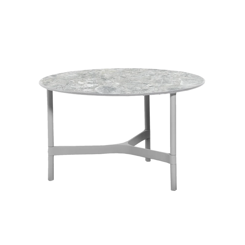 Twist kerámia kerti dohányzóasztal fém lábbal Ø70