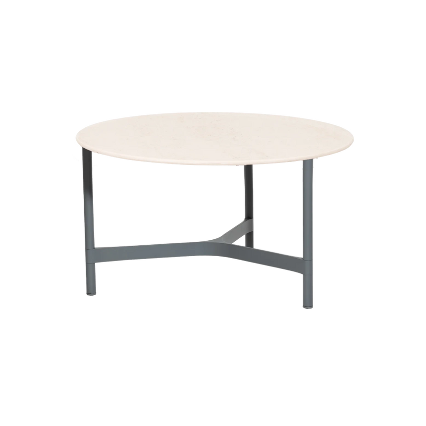 Twist kerámia kerti dohányzóasztal fém lábbal Ø70