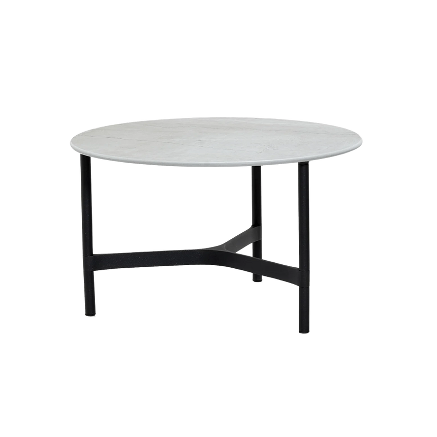 Twist kerámia kerti dohányzóasztal fém lábbal Ø70