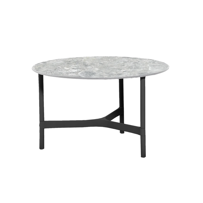 Twist kerámia kerti dohányzóasztal fém lábbal Ø70