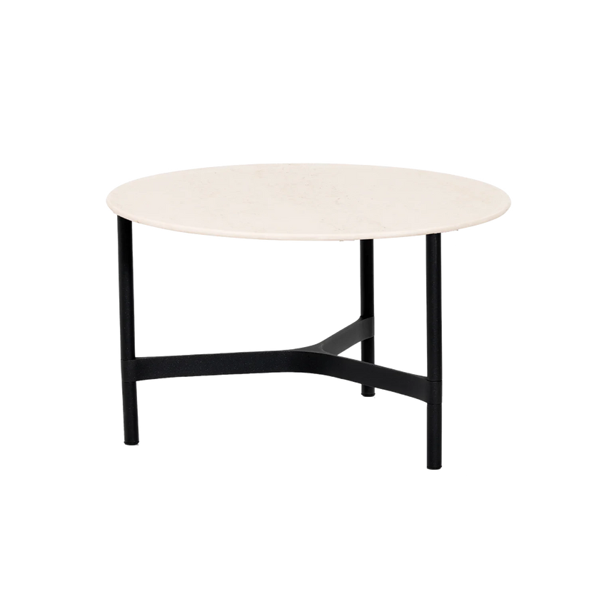 Twist kerámia kerti dohányzóasztal fém lábbal Ø70