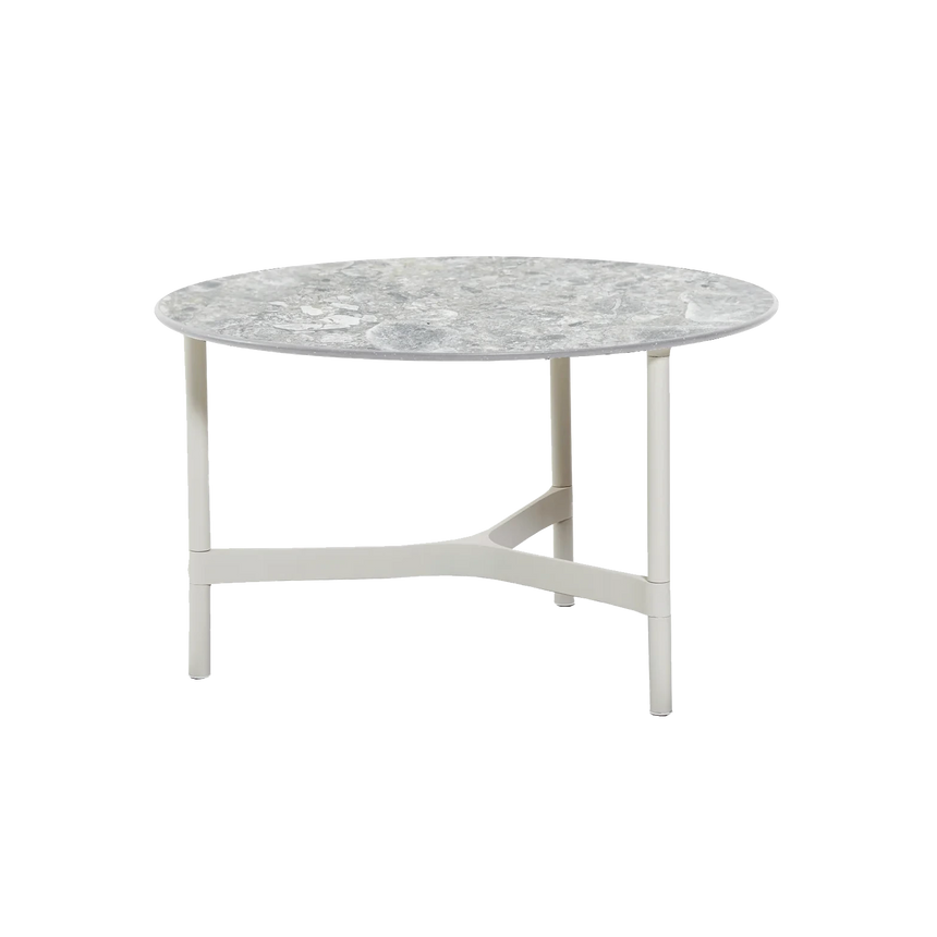 Twist kerámia kerti dohányzóasztal fém lábbal Ø70