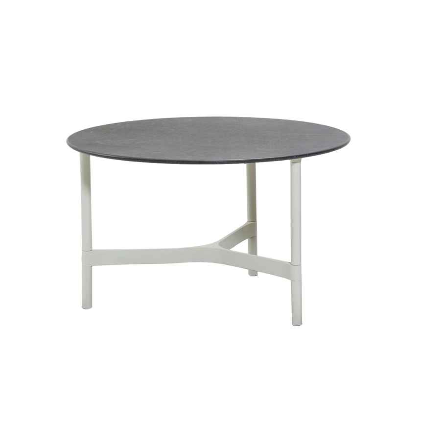 Twist kerámia kerti dohányzóasztal fém lábbal Ø70