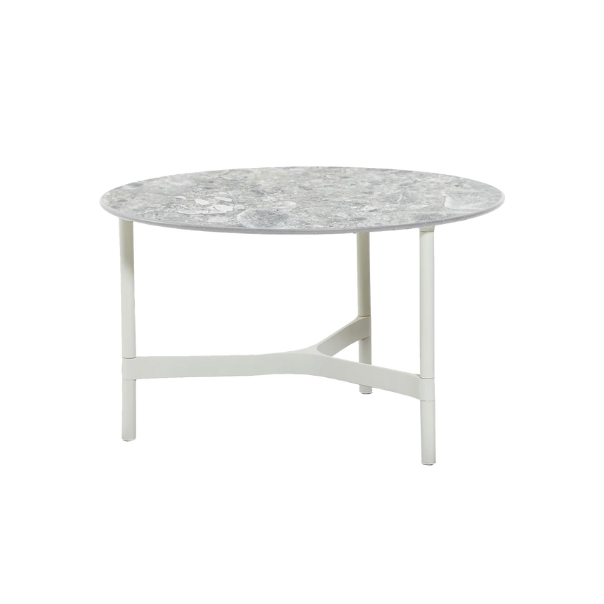 Twist kerámia kerti dohányzóasztal fém lábbal Ø70